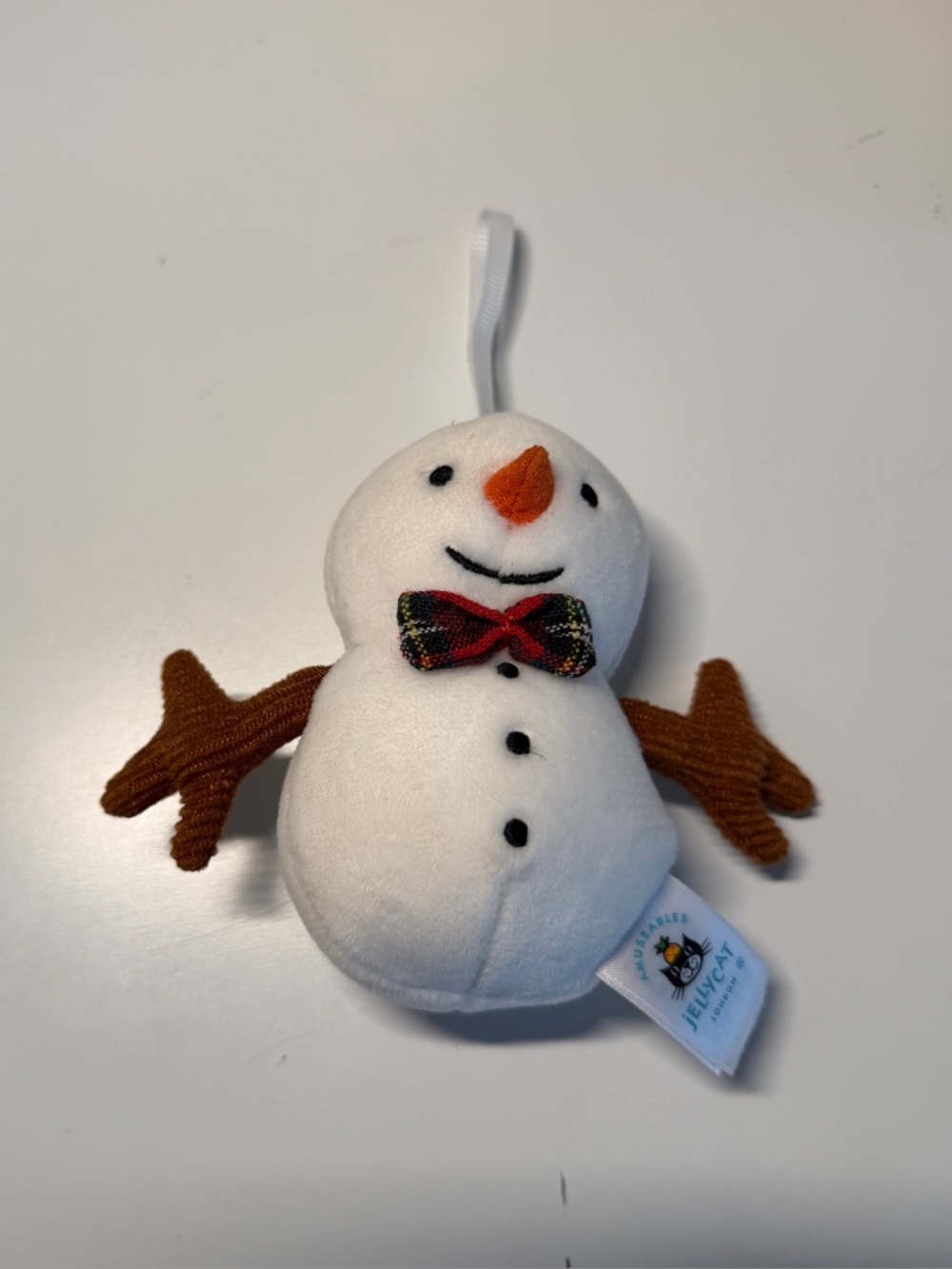 Jellycat Festive Folly Snowman Mini Plush Ornament Christmas 4" Retired
